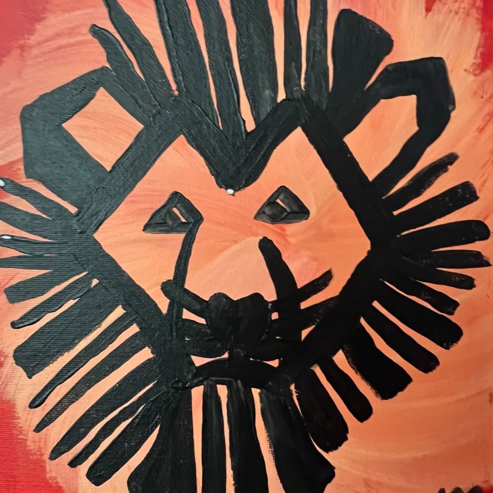 Original 8x10 Canvas Painting - Mufasa - Picture 1 of 1